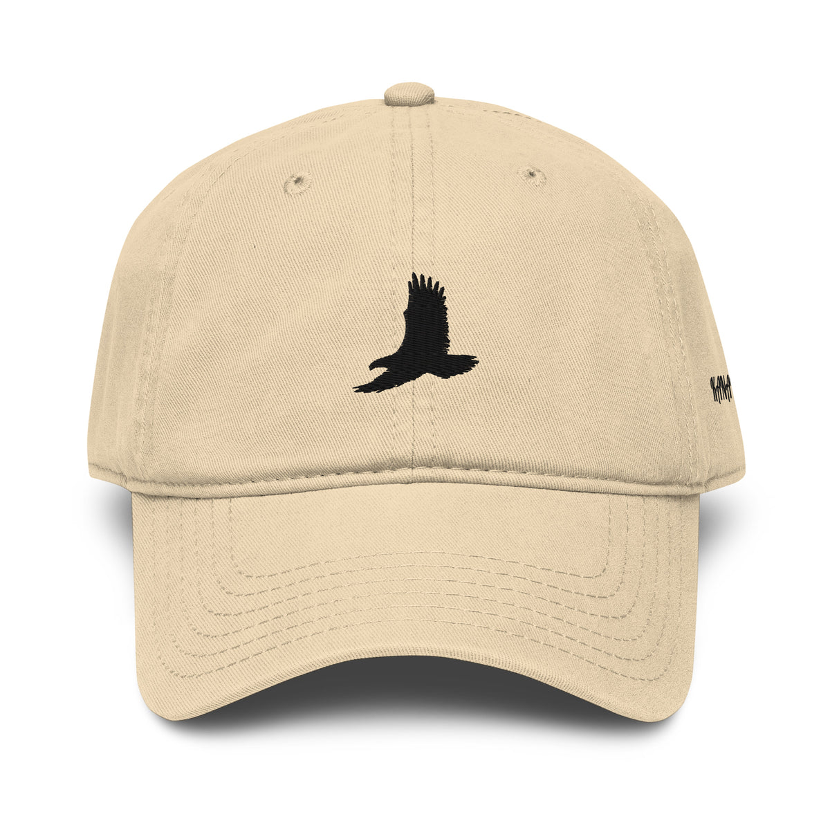 KANAVIEE Signature Eagle Cap in black, premium embroidered eagle logo streetwear cap